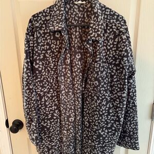 Maurices Gray and Black Fleece Shirt/Jacket